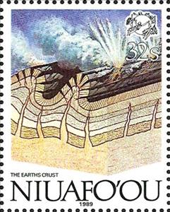 Stamp, The Earth's crust, Niuafo'ou,  