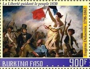 Stamp, Eugene Delacroix, Cinderellas,  , Paintings