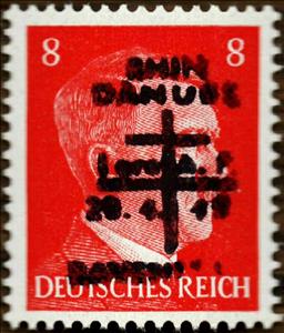 Stamp, Print on Hitler Edition, Germany, Local Post,  , Dictators, Heads of State