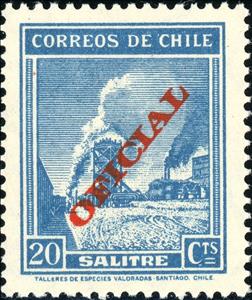 Stamp, Nitrate works, Chile,  , Chemical Industry, Factories
