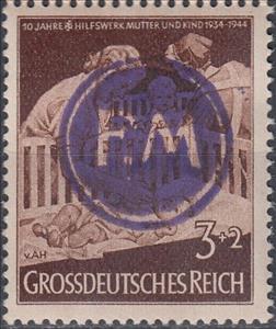 Stamp, Print on German Empire stamp, Germany, Local Post,  