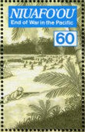 Stamp, American soldiers landing on Niuafo'ou, Niuafo'ou,  , Second World War