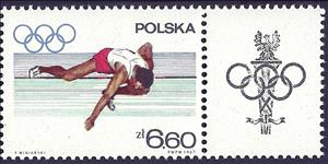 Se-tenant, High jump, Poland,  , Athletics, High Jump, Olympic Games, Sports