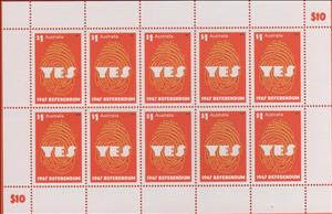 Souvenir Sheet, Referendum souvenir sheet, Australia,  