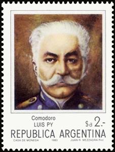 Stamp, Cdro. Luis Py (1819-1884), Argentina,  , Admirals, Famous People, Heroes