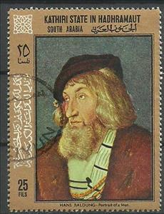Stamp, Paintings by Hans Baldung, Aden - Protectorates,  , Painters, Paintings