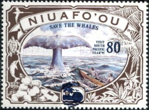 Diving whale