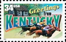 Stamp, Greetings from Kentucky, United States of America,  