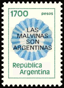 Occupation of Malvinas Islands, overprinted