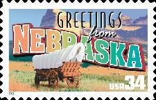 Stamp, Greetings from Nebraska, United States of America,  