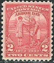 Arbor Day - Boy and Girl Planting Tree