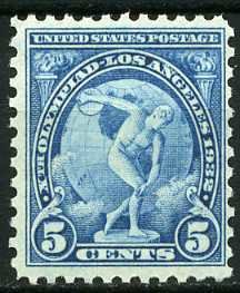 Stamp, Olympic Games - Myron's Discobolus, United States of America,  , Sport, Discus-throwing, Olympic Games