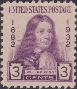 Stamp, William Penn, United States of America,  