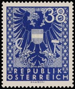 Stamp, Coat of arms, Austria,  , Coats of Arms, Heraldic Animals