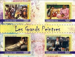 Mini Sheet, Great Painters, Cinderellas,  , Paintings