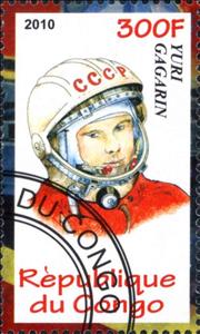 Stamp, Yuri Gagarin, Cinderellas,  , Astronauts