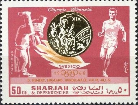 D. Hemery, England, 400 metres hurdles