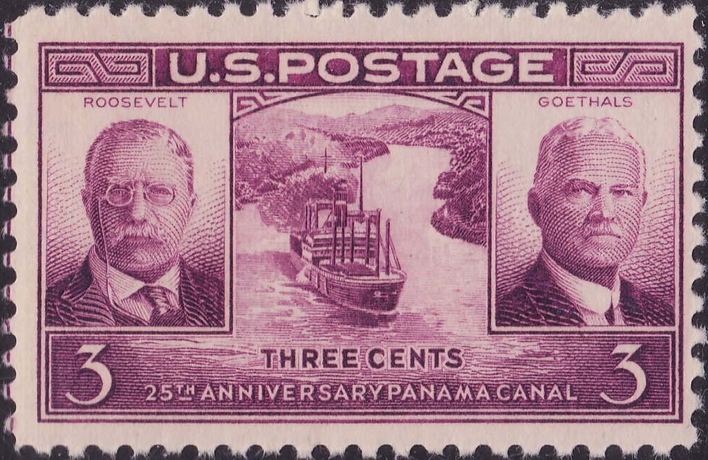 Theodore Roosevelt, Gen. George W. Goethals and Ship in Gail
