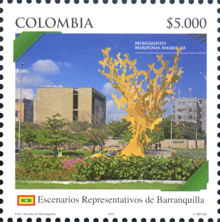Monument yellow butterflies