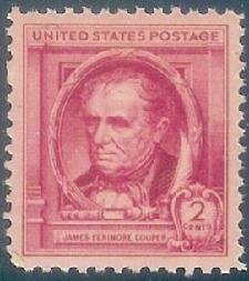 Stamp, James Fenimore Cooper, United States of America,  