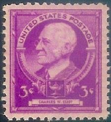 Stamp, Charles W. Eliot, United States of America,  
