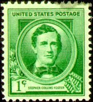 Stamp, Stephen Collins Foster, United States of America,  