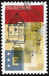 Stamp, STEM - Engineering, United States of America,  , Education, Engineers, Spacecrafts