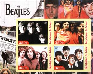 Mini Sheet, The Beatles, Cinderellas,  , Composers, Famous People, Music, Musicians, Singers, The Beatles