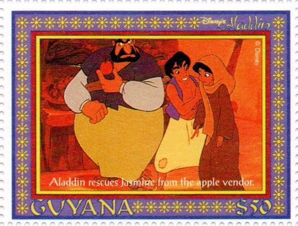 Aladin rescuing Jasmine