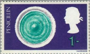 Stamp, Penicillium notatum, United Kingdom of Great Britain & Northern Ireland,  , Healthcare, Medical Science, Medicines