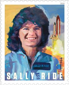 Stamp, Sally Ride, first female American Astronaut, United States of America,  , Astronauts, Spacecrafts, Women