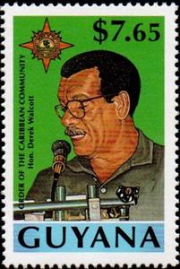 Stamp, Derek Walcott, Guyana,  