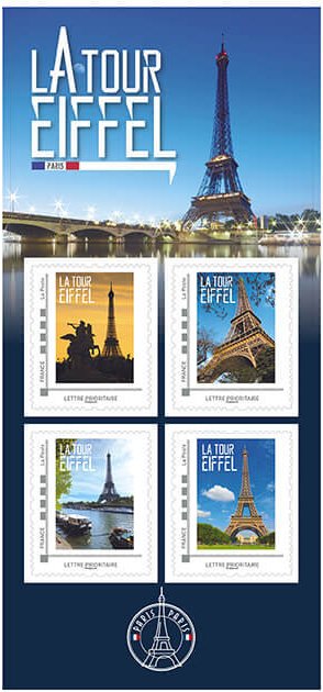 Souvenir Sheet, The Eiffel Tower, France,  , Monuments
