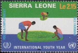 Stamp, Rice farming, Sierra Leone,  , International Years