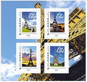 Souvenir Sheet, The Eiffel Tower, France,  , Monuments