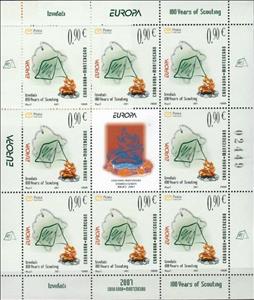 Mini Sheet, Europa (C.E.P.T.) 2007 - Scouting (KB), Montenegro,  , Anniversaries and Jubilees, C.E.P.T. / Europe, Maps, Scouting