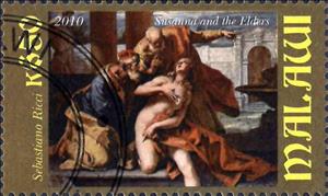 Stamp, Italian Painters - Sebastiano Ricci (1659-1734), Cinderellas,  , Painters, Paintings