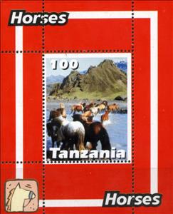 Souvenir Sheet, Horses, Cinderellas,  , Animals (Fauna), Horses, Mammals