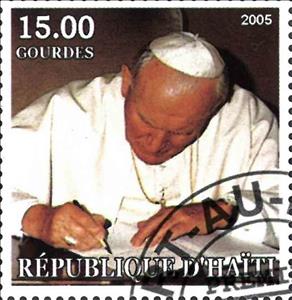 Stamp, Pope John Paul II, Cinderellas,  , Popes