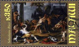 Stamp, Italian Painters - Sebastiano Ricci (1659-1734), Cinderellas,  , Painters, Paintings