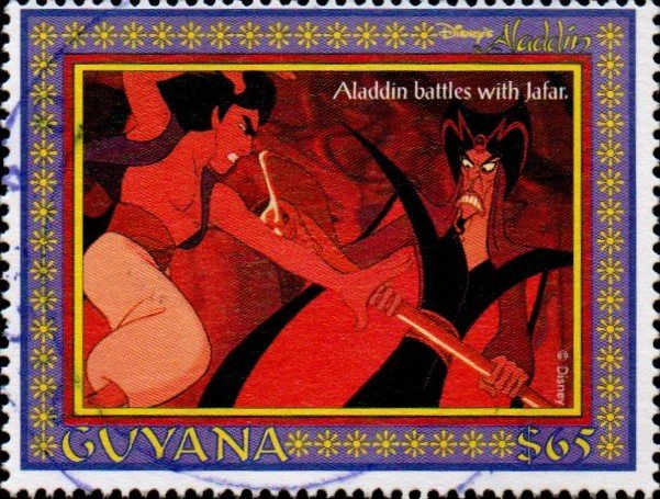 Aladdin fighting Jafar