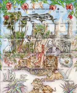Mini Sheet, Daniel in the Lion's Den, Guyana,  , Biblical Accounts