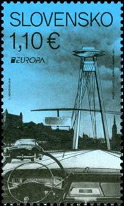 Stamp, Europa 2018 : Bridges, Slovakia,  , Architecture, Bridges, C.E.P.T. / Europe