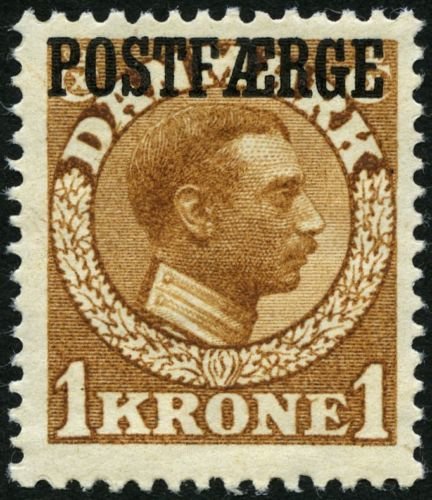 POSTFÆRGE 1 Dkr yellowbrown