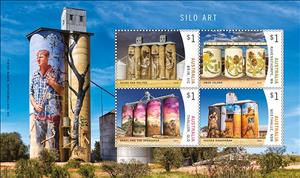 Souvenir Sheet, Silo Art, Australia,  , Art