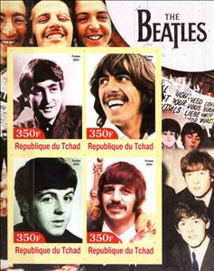 Mini Sheet, The Beatles, Cinderellas,  , Composers, Famous People, Music, Musicians, People, Singers, The Beatles