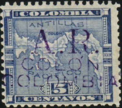 "A.R." Colon Colombia Overprint