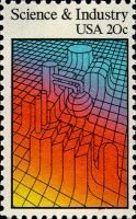 Stamp, 3-Dimensional Graph, United States of America,  