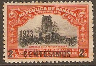 Stamp, Ruins of Cathedral Surcharged, Panama,  , Churches - Cathedrals - Basilicas - Chapels, Ruins