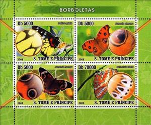 Souvenir Sheet, Butterflies, Cinderellas,  , Animals (Fauna), Butterflies, Insects